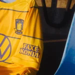 Brøndby IF Womens nye spillertrøjer med Faxe Kondi på skulderen